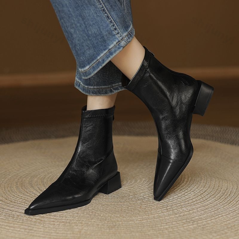 Women'S Accessories Trends 2025 - Women Pointed Short Boots 2025 Autumn