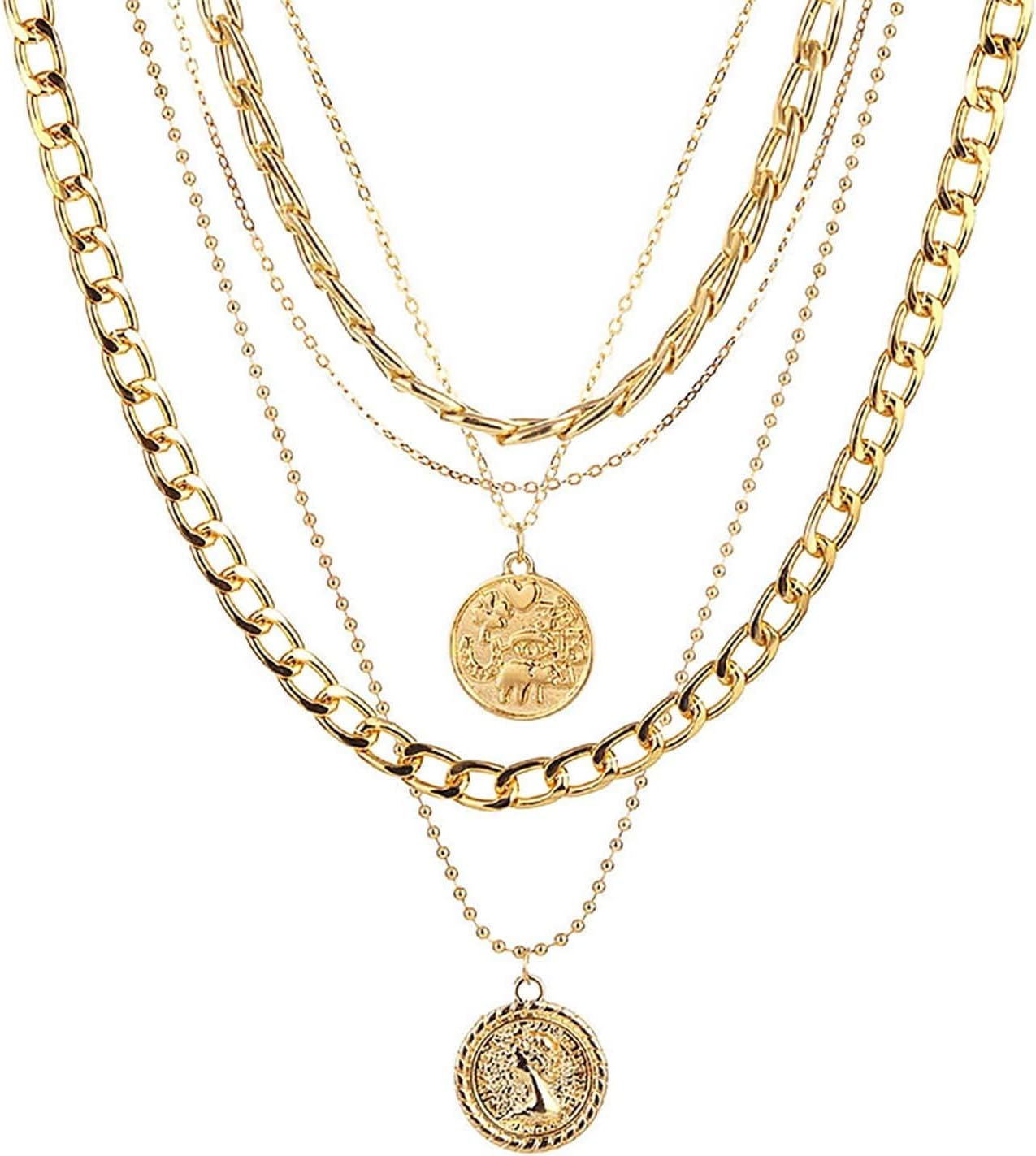 Women'S Accessories In The 80S - Layered Gold Pirate Necklace for Women