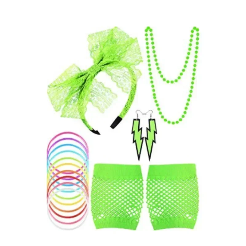 Women'S Accessories In The 80S - 80s Accessories Women Lace Headband Earrings