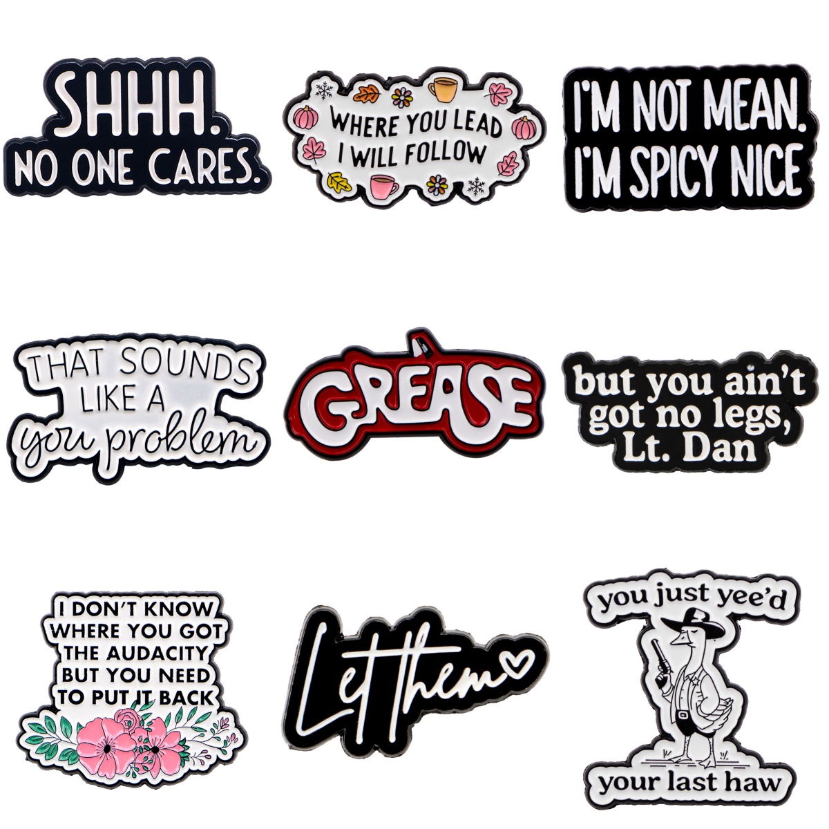 I DON'T KNOW Brooches For Wome - Women Accessories Quotes ulasan dan harga