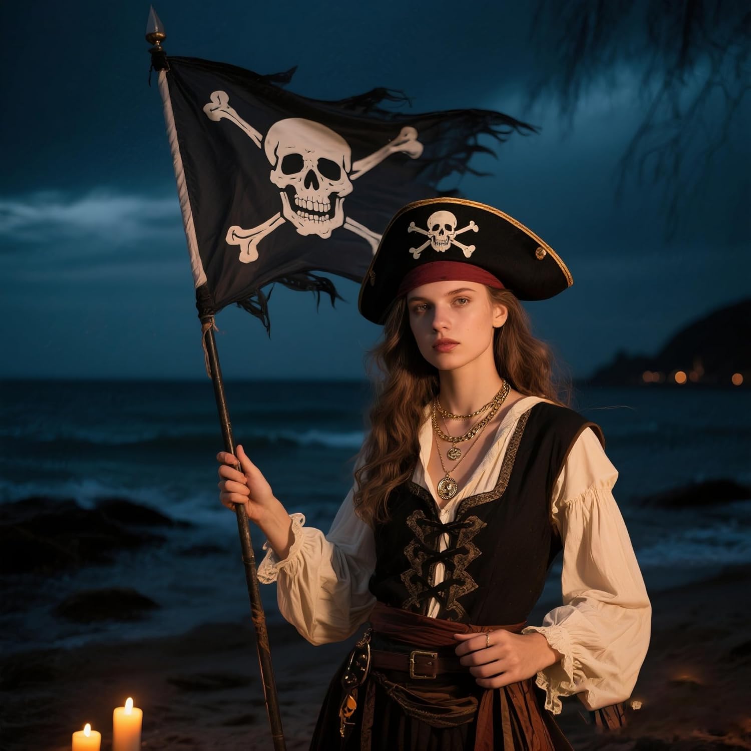 Layered Gold Pirate Necklace f - Women'S Accessories In The 80S ulasan dan harga