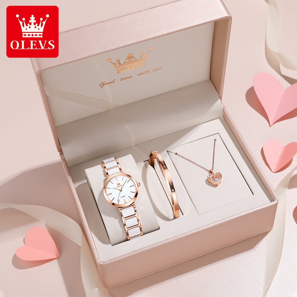 OLEVS Women Watch 5877 Luxury  - Women Accessories Gift Box ulasan dan harga