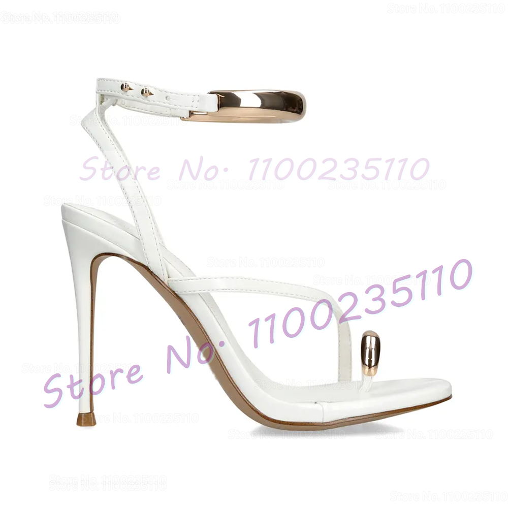 Metal Ring Decor Stiletto Thon - Women'S Accessories And Jewelry ulasan dan harga