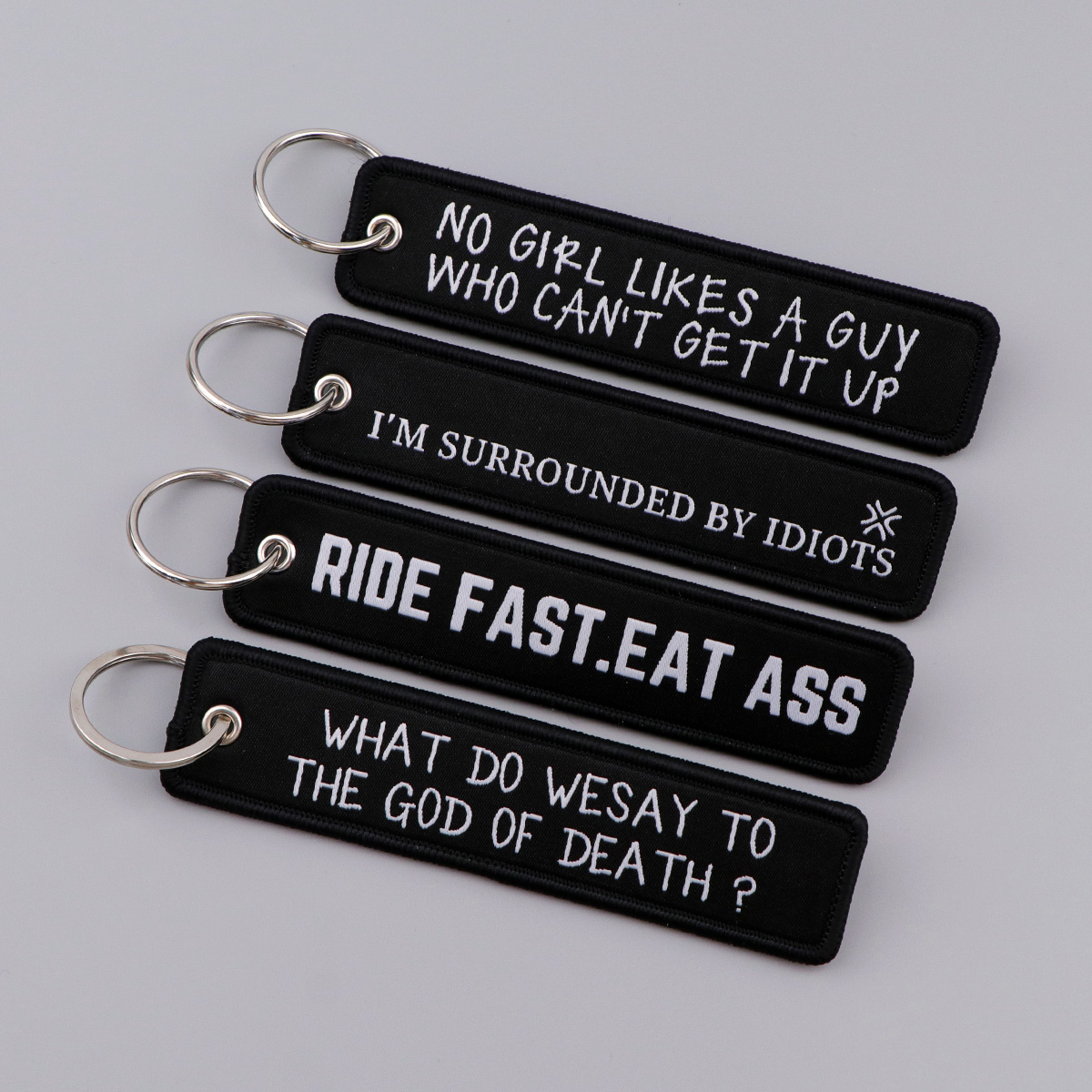 Warning Quotes Embroidery Key  - Women Accessories Quotes ulasan dan harga