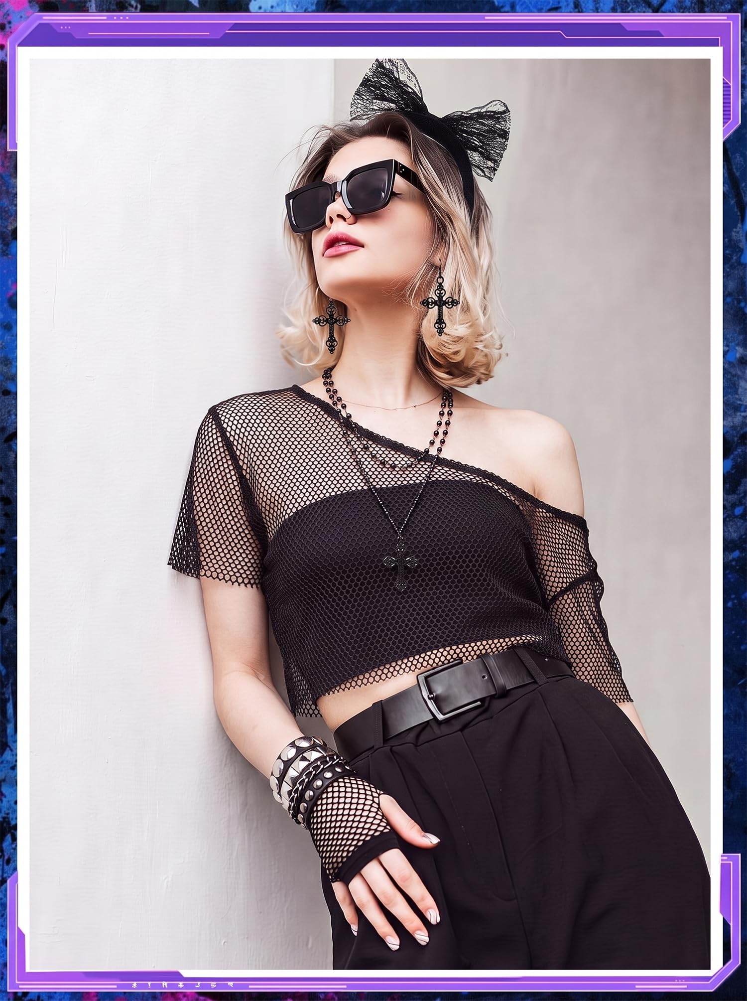 8 Pcs 80s Outfit for Women 80s - Women'S Accessories In The 80S ulasan dan harga