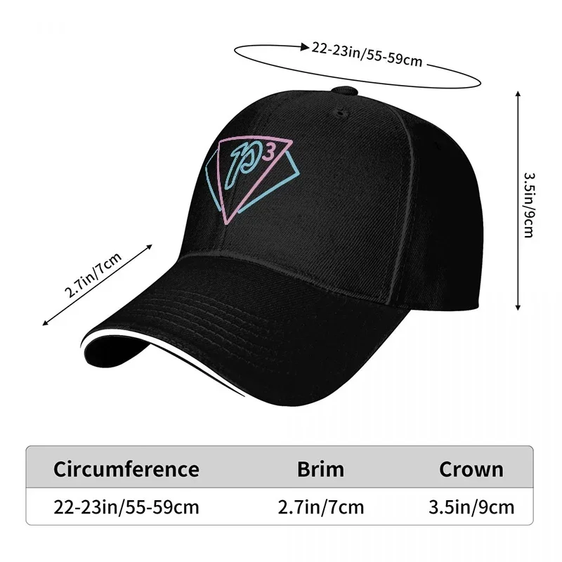 New P3 Logo Baseball Cap Black - Women Accessories Logo Design ulasan dan harga