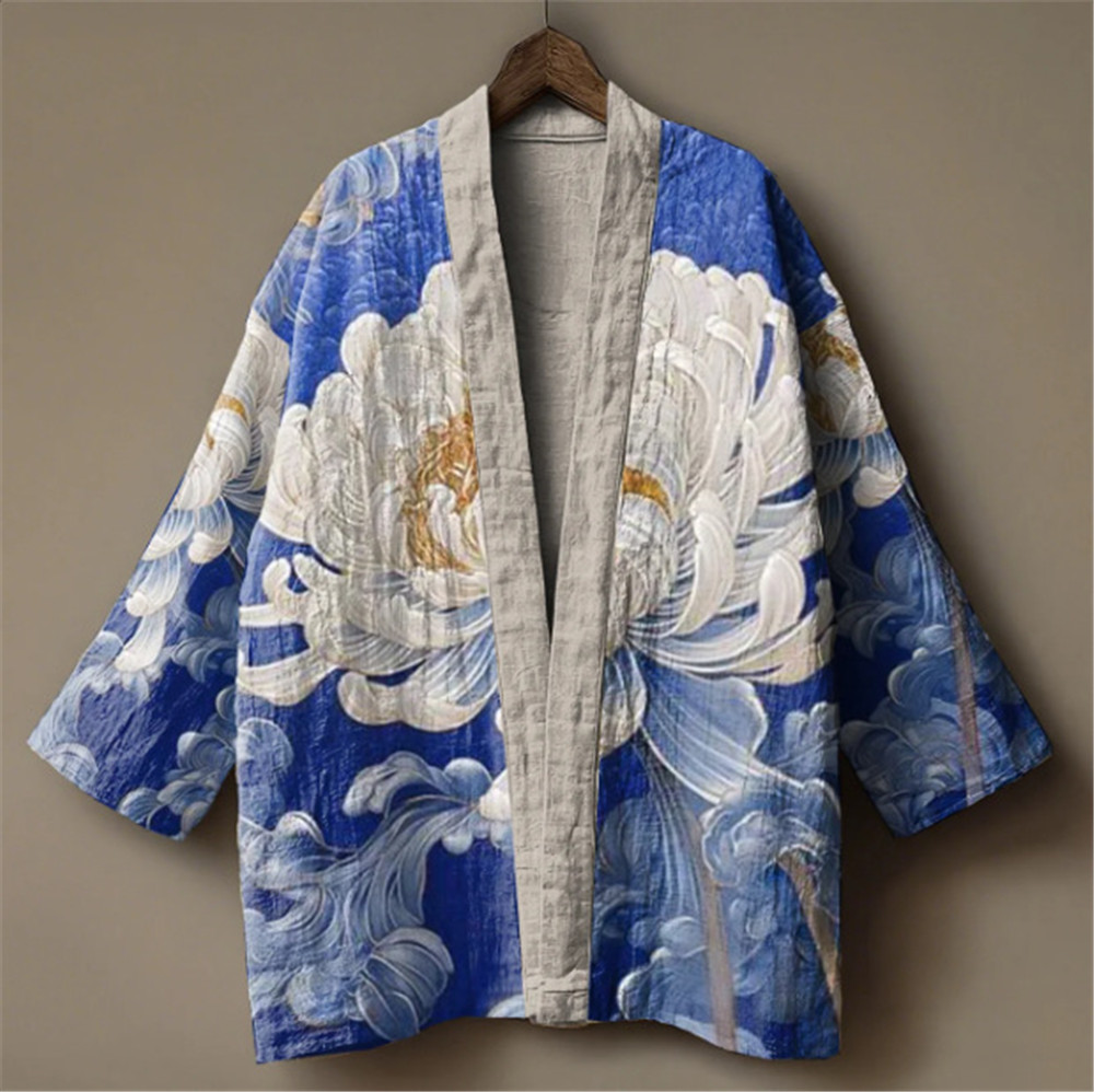 Japanese Crane Print Kimono fo - Women'S Kimono Accessories ulasan dan harga
