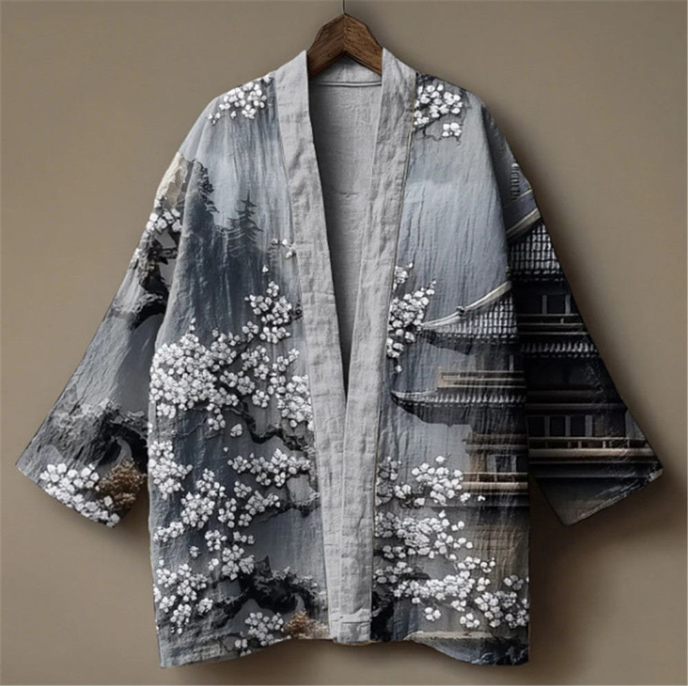 Japanese Crane Print Kimono fo - Women'S Kimono Accessories ulasan dan harga